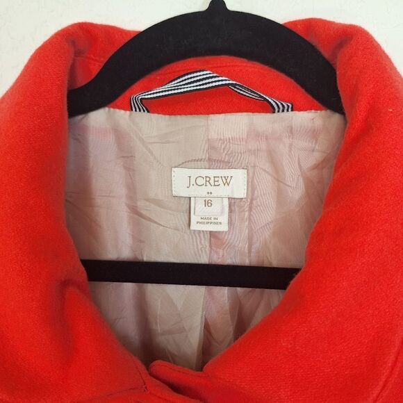 J. Crew uptown ruffled collar wool dress coat 16 - Picture 4 of 8